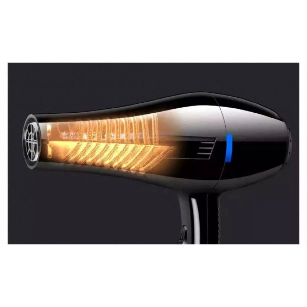 Trade Shop - Asciugacapelli Phon Professionale Q-f661 2200 Watt Portatile Con Ioni Negativi -