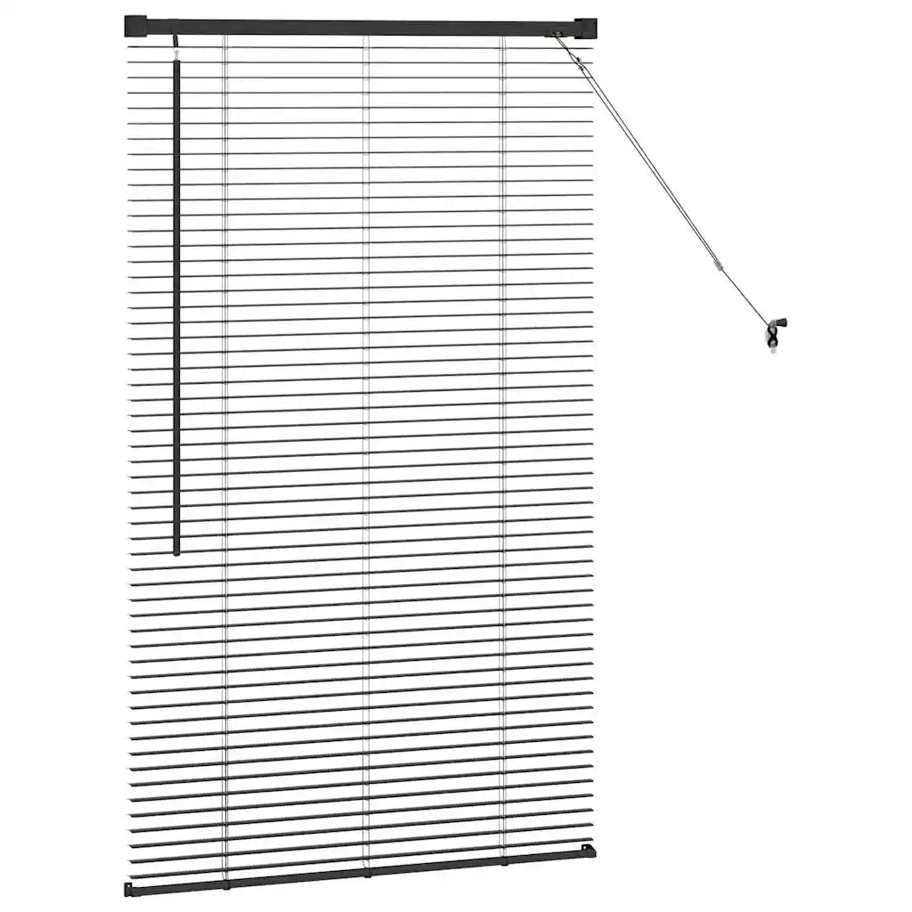 vidaXL Tenda per Finestra con tende Nero Alluminio