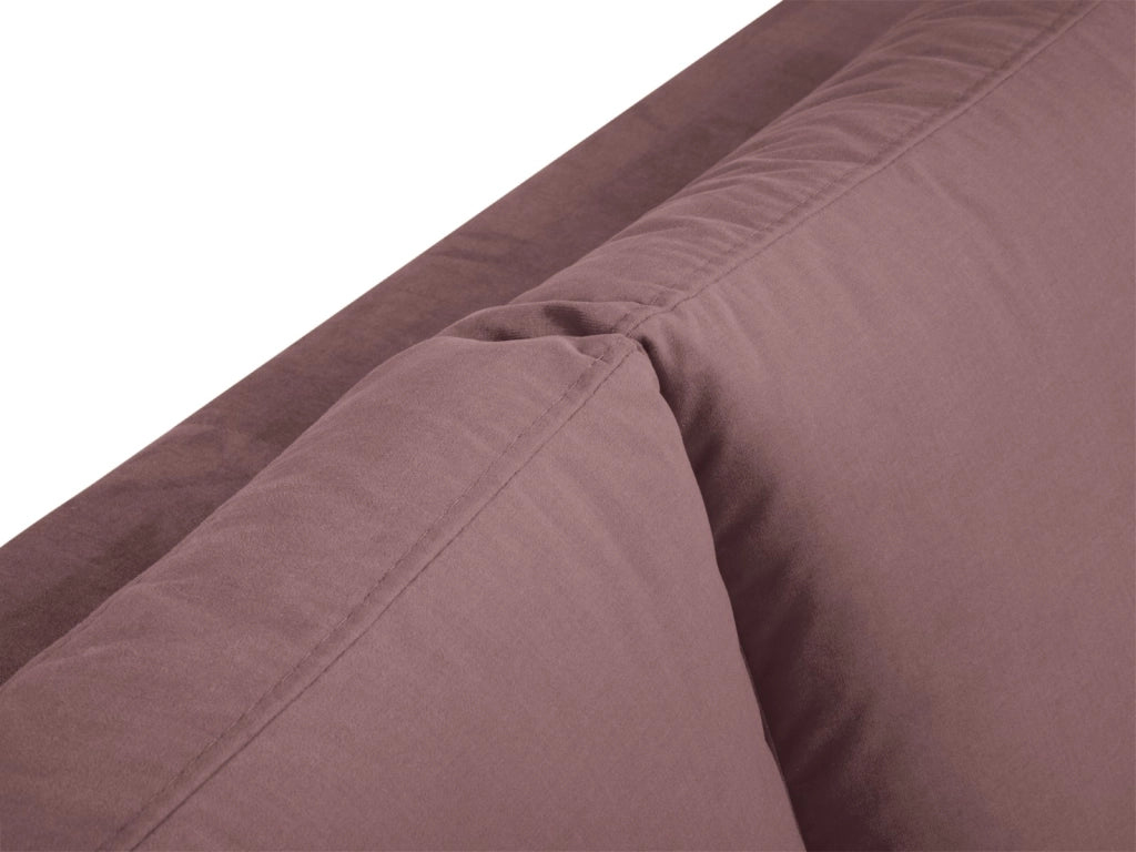 Cosmopolitan Design - Divano angolare sinistro "Hastings" 5 posti in velluto rosa 