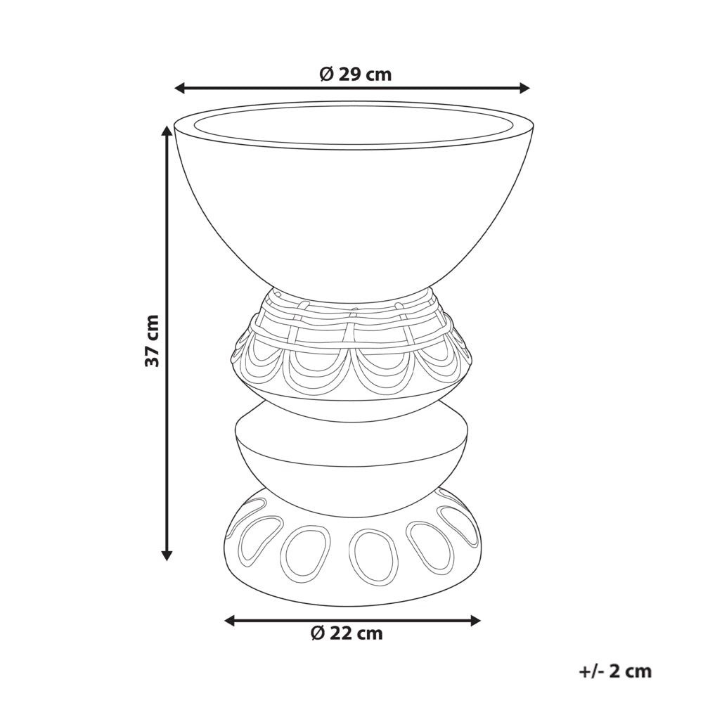 Vaso di fiori marrone chiaro per esterni e interni Boho