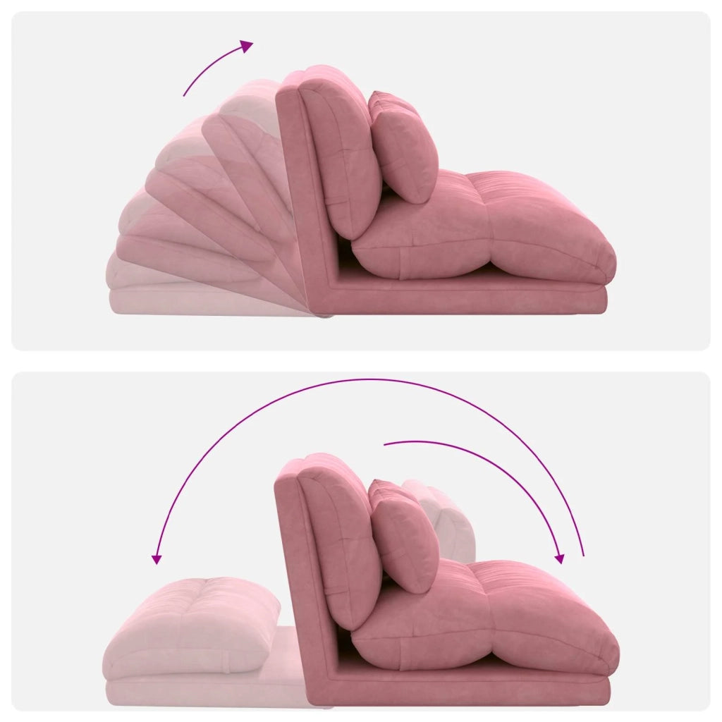 Sedia a pavimento regolabile Rosa Velluto
