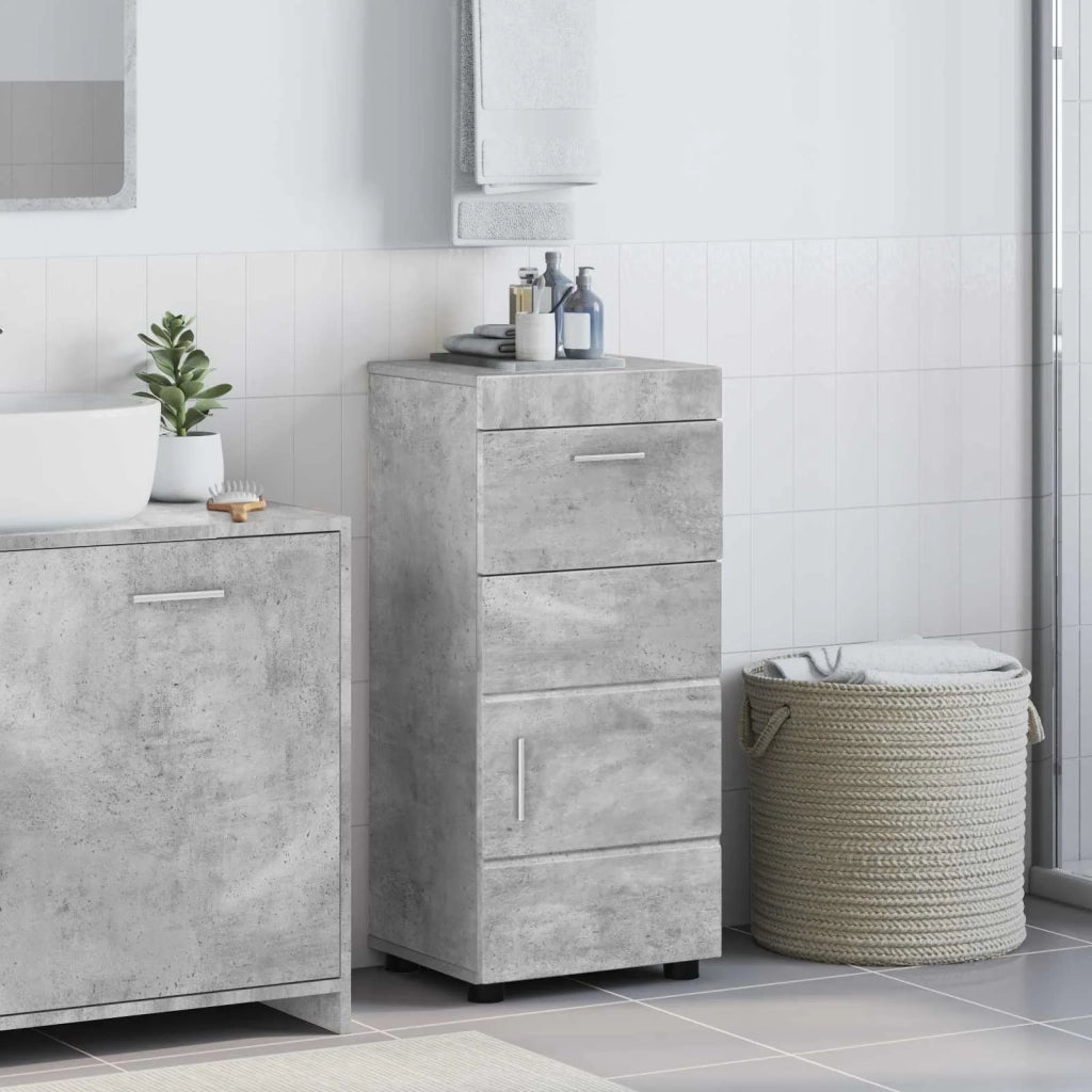 Set di Armadi da Bagno | Armadio da bagno TULUM Grigio cemento 37 x 31,5 x 82 cm