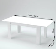 Tavolo Da Pranzo Allungabile Moderno made in Italy 140/190x90x75 - JESI