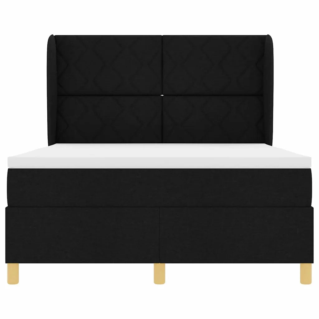 Letto con molle e materasso Grigio Scuro 90x190 cm Tessuto Nero 3340811