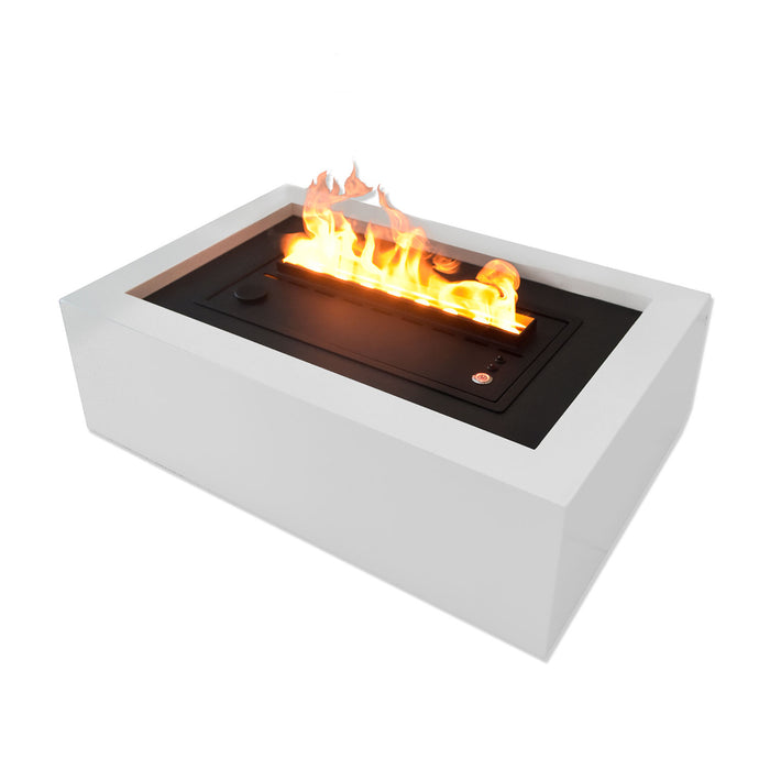 Camino a Vapore da Tavolo Laguna Serbatoio da 1,5 L Cornice in MDF Bianco