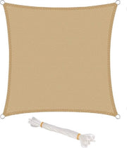 Ombrellone quadrato - resistente e permeabile all'aria - filtro UV HDPE - zonatura elegante - design robusto - marrone - 2x2m