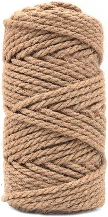 Tessuto di Juta Naturale 5mm di Diametro 50 Metri di Lunghezza per Giardinaggio, Artigianato e Decorazione