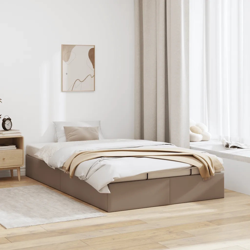 Struttura Letto Pouf senza Materasso 120x200 cm Similpelle 3310798