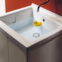 Mobile Lavatoio 63x60x87 cm 2 Ante Asse in Legno Montegrappa Acqua Edilla Bianco