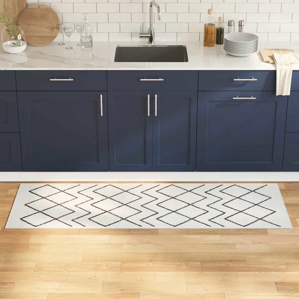 vidaXL Tappetino da Cucina Geometric Geometrico 60 x 180 cm Velluto