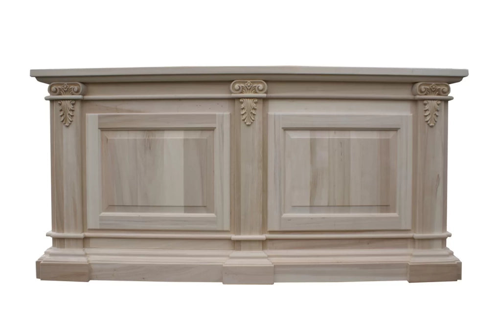 Scrivania in legno grezzo 4 cassetti 1 porta 170x80x78 (408) - Mobili 2G