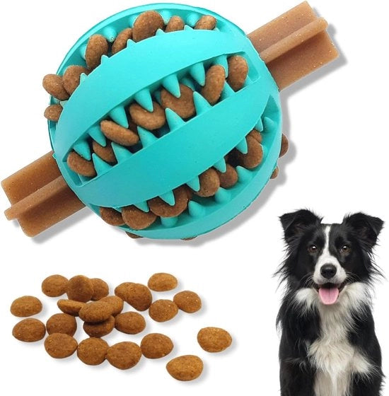 Distributore di Cibo per Cani | Giocattolo Interattivo contro la Noia | Puzzola per Cani Giocattolo | Giocattolo di Stimolazione (Piccolo 6cm Azzurro 1 Pacco)