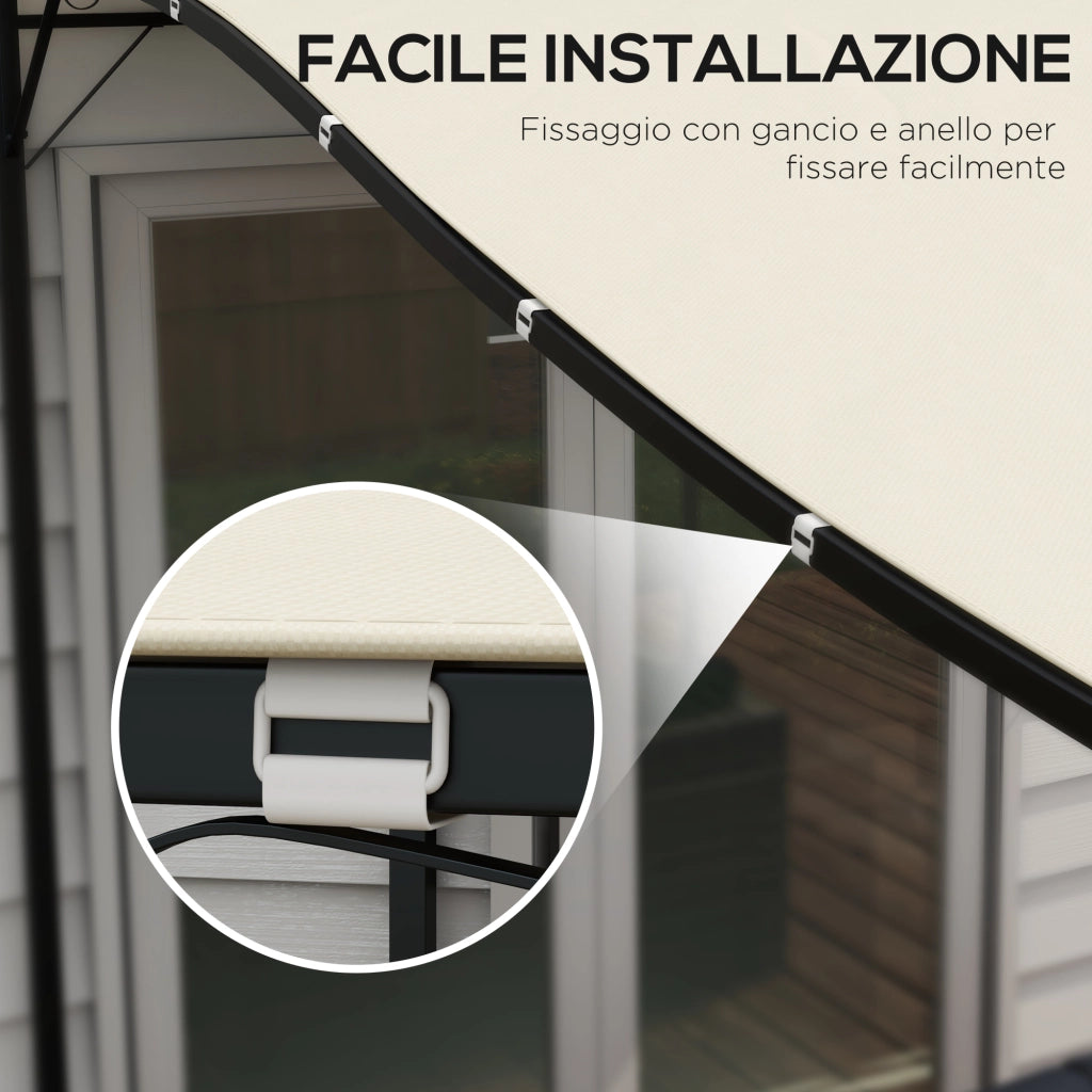Telo Copertura per Gazebo 3x3 m ¨C zephmum ¨C Poliestere 297x297 cm Beige