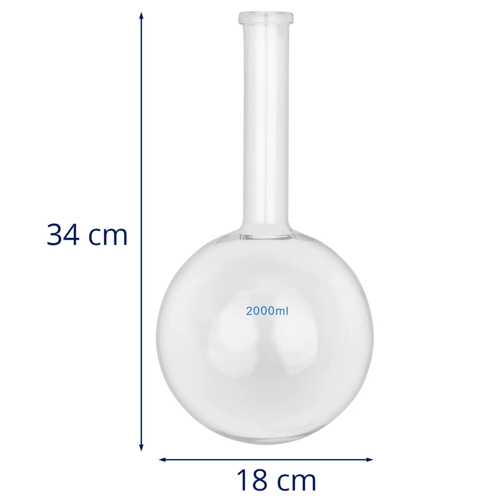 Pallone a fondo piatto 2000 ml vetro borosilicato trasparente 14_0008396