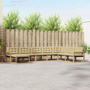 Set di divani da esterno 8 pz Bianco e Beige 3388967