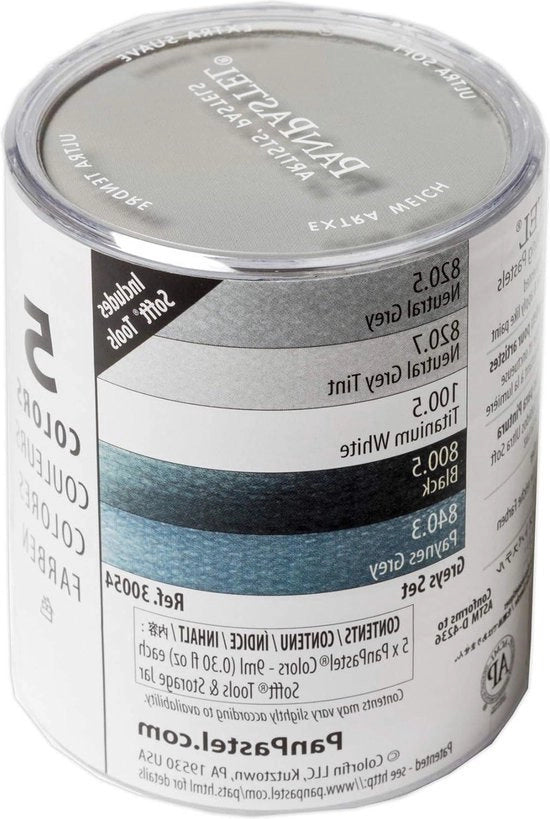 Set di accessori per ufficio a 5 colori - grigio