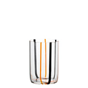 Bicchiere Tirache Zafferano in vetro borosilicato bicolore Nero-arancio box 6 pezzi