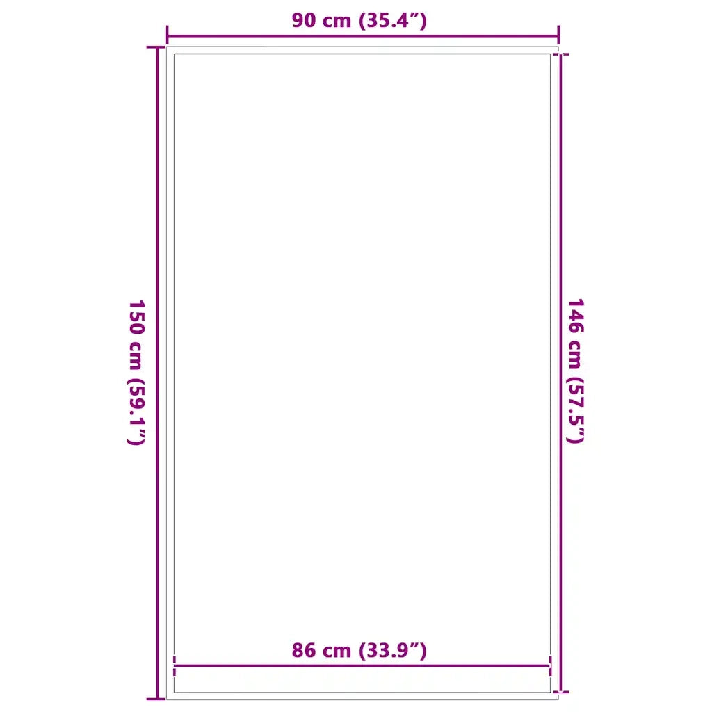 Zerbino a Strisce Nere e Grigie 90x150 cm