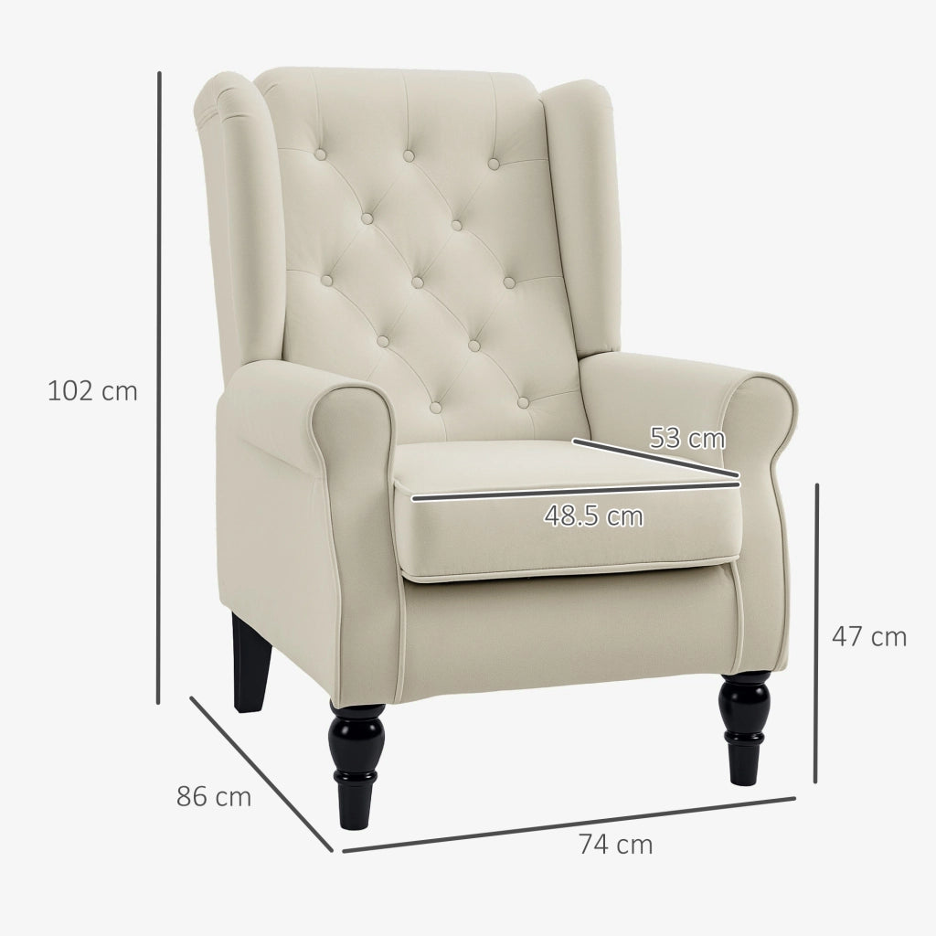 Poltrona Relax Velluto Trapuntata ¨C Zephmum ¨C Bianco 74x86x102