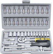 BUSSOLE E BITS IN SERIE PEZZI 46 ATTACCO POLLICI 1/4 IN VALIGETTA ABS