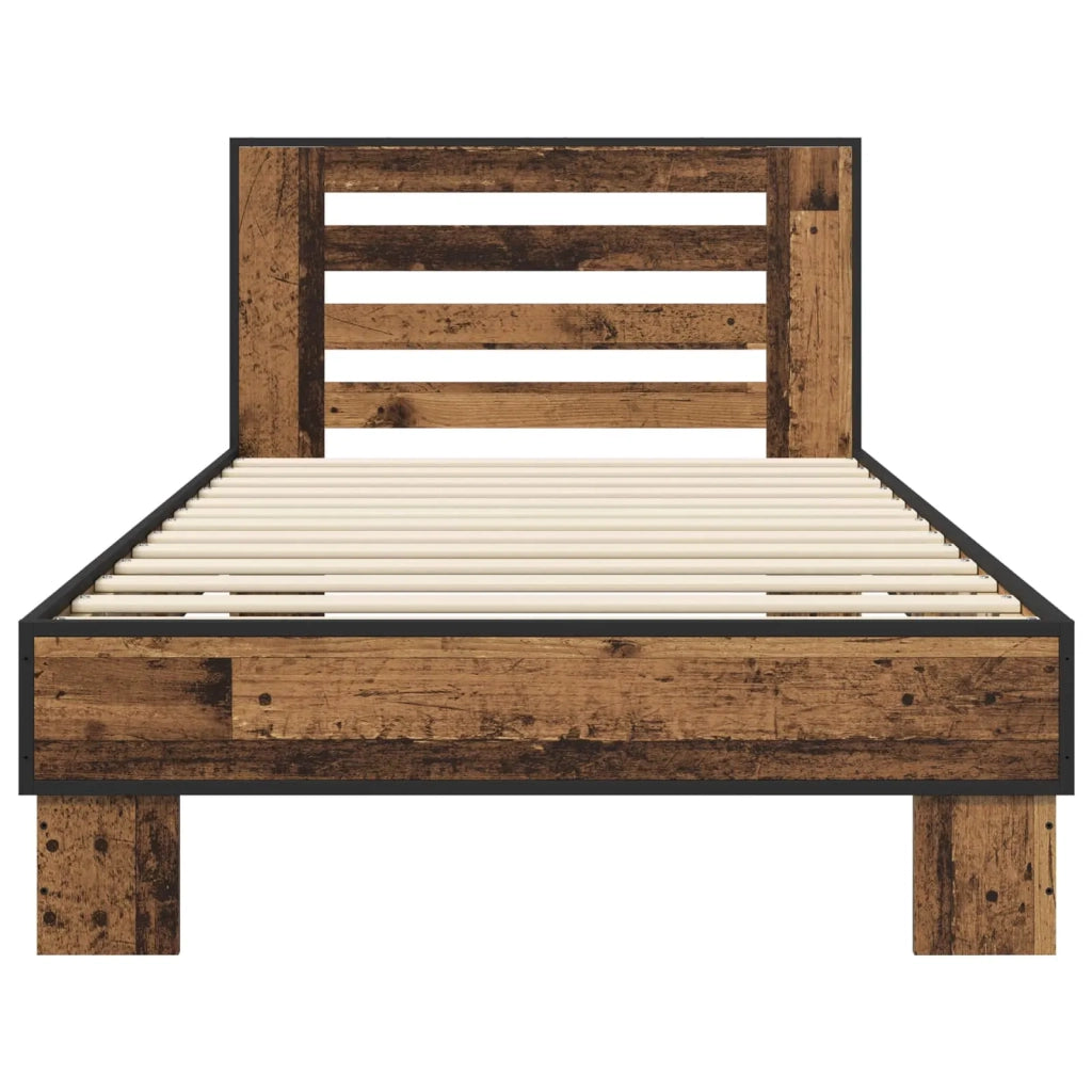 Struttura letto con testata Legno antico 80 x 200 cm