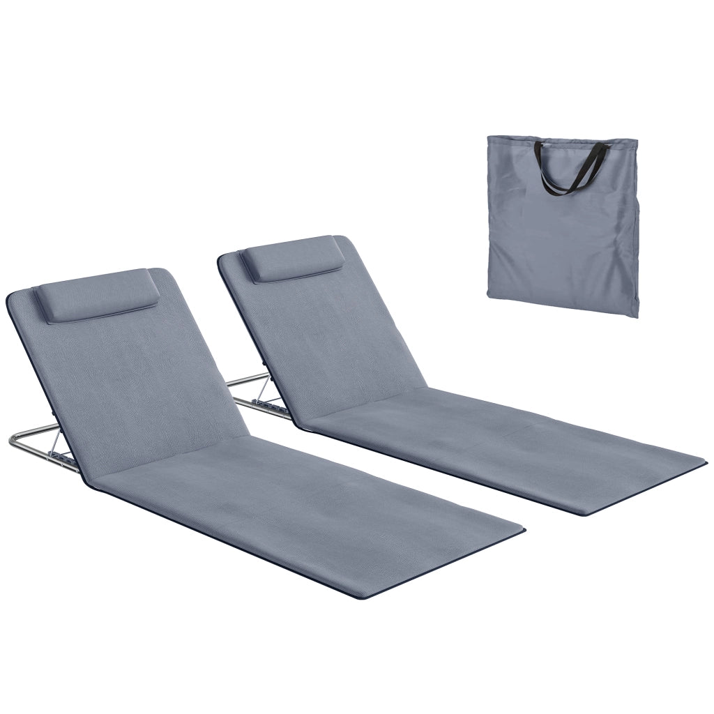 Tappeti da Playa 2 Pezzi ¨C zephmum ¨C Grigio Poliestere