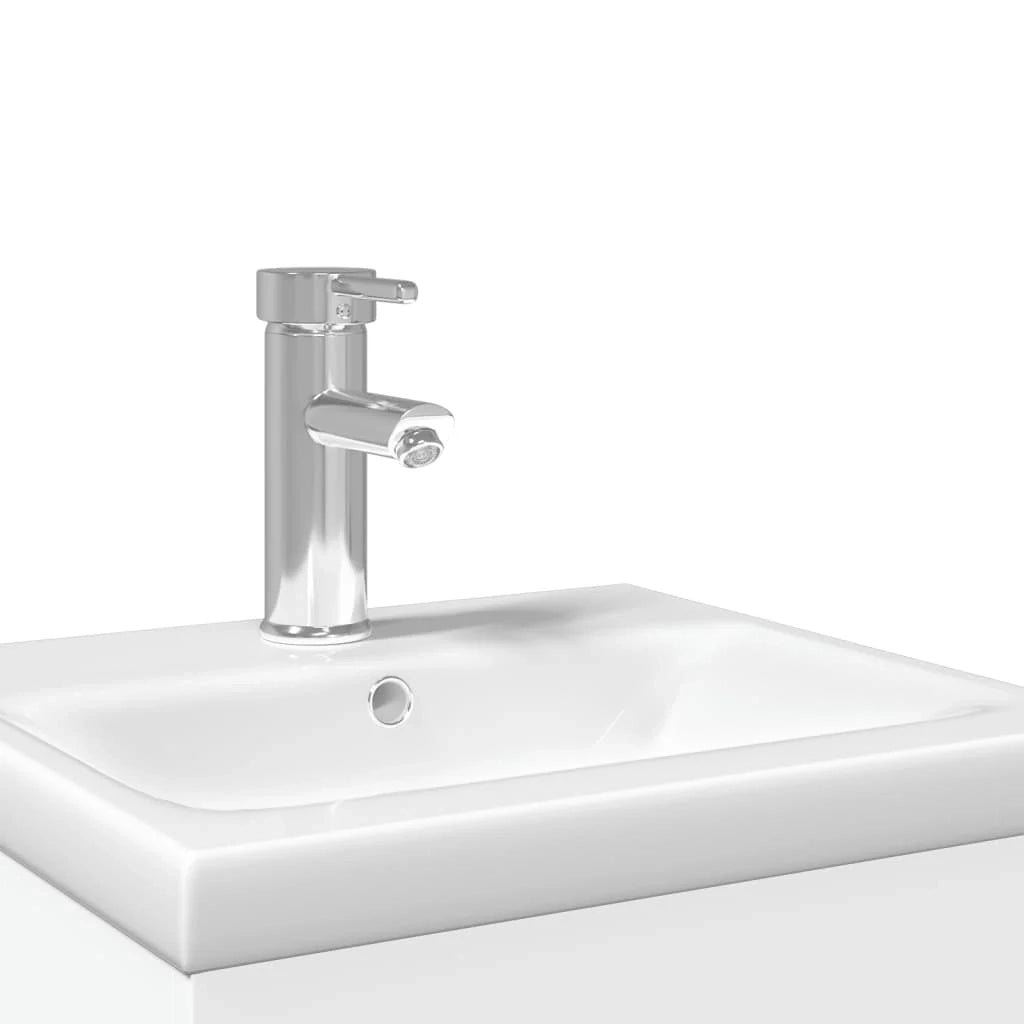 Mobile bagno con lavabo integrato 41 x 38,5 x 48 cm moderno in legno composito bianco 02_0055537