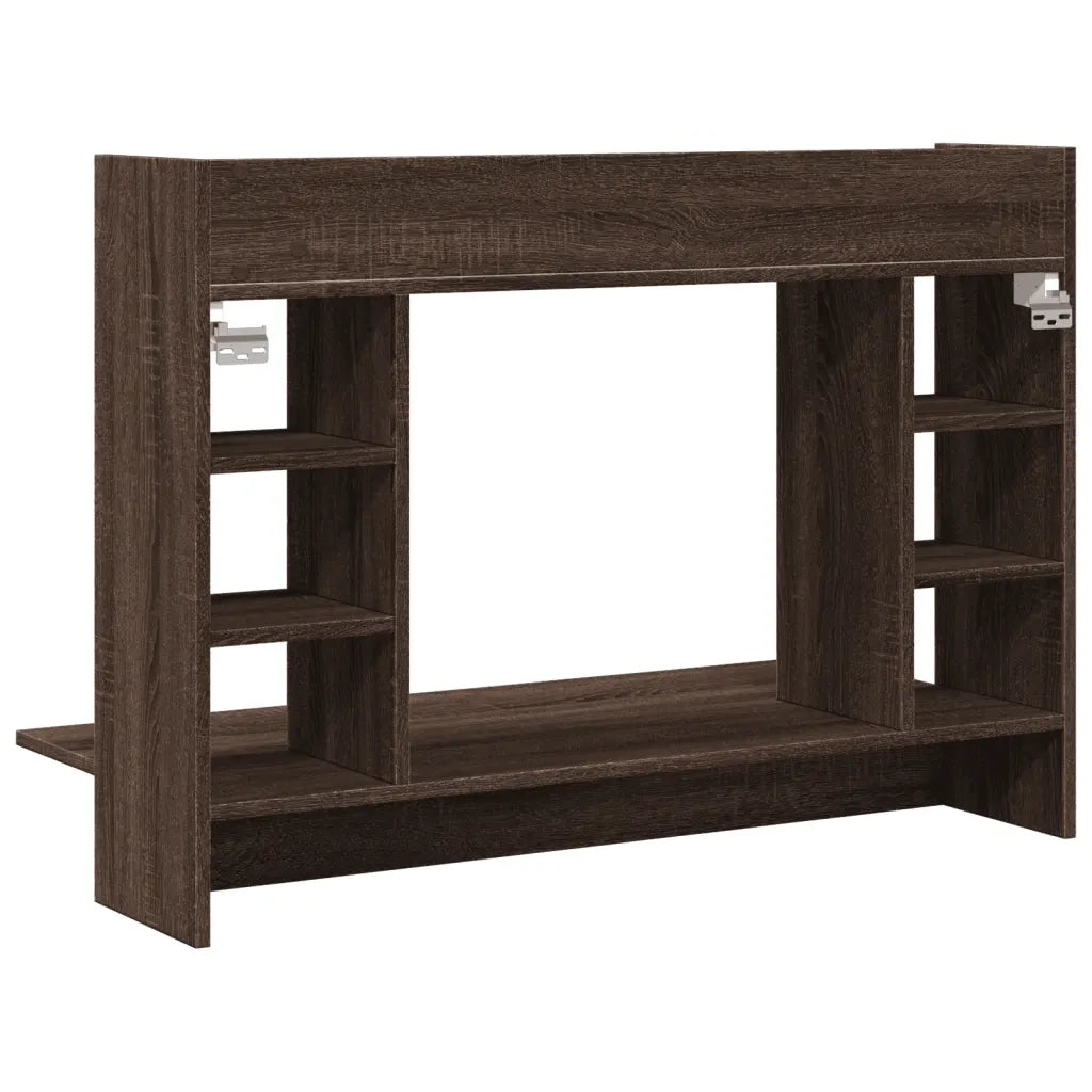 Scrivania | Tavolo da Ufficio a Parete Rovere Marrone 105x48x75cm Legno Multistrato