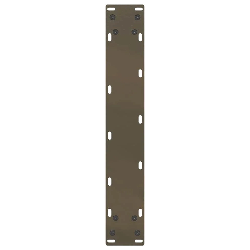 Set di 2 gambe regolabili per tavolo da bar a forma di U 40 x 110 cm design moderno acciaio naturale 02_0057483