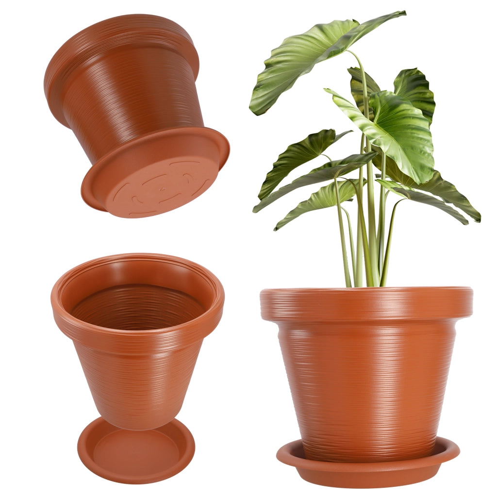 Vaso da fiori KADAX con supporto, grande, rosso mattone, 55 cm