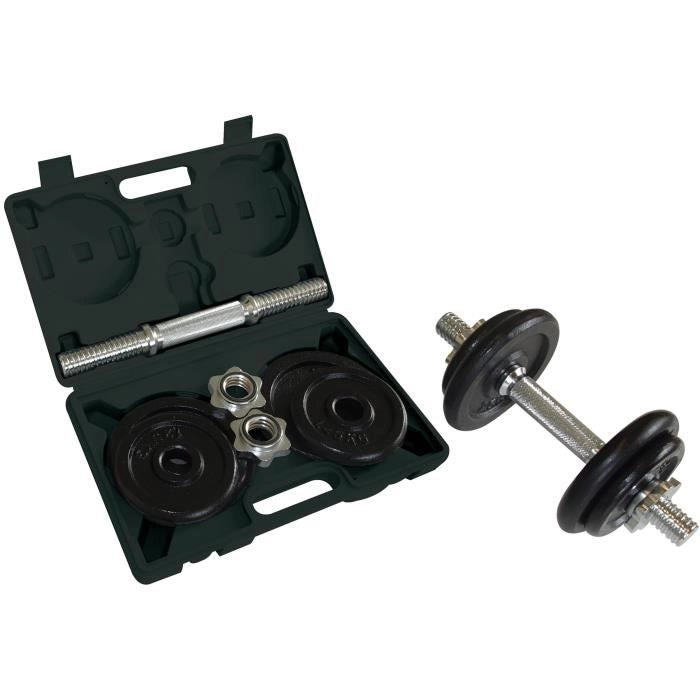 Set manubri - SCHILDKROT - 10 Kg - Nero - Adulto - Set completo per allenamento corpo