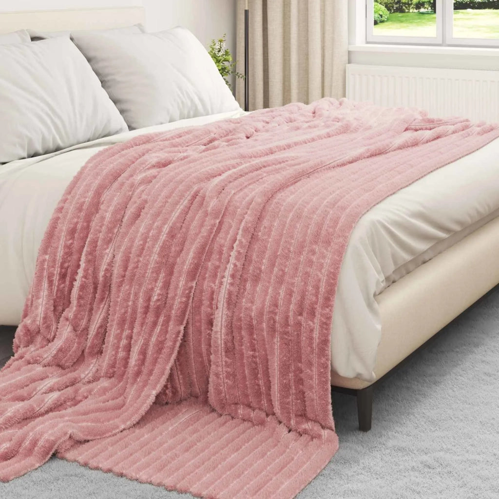 Coperta Rosa 240 x 220 cm Panno 42016863