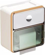 Houder per carta igienica adesiva con coperchio - dispenser per la conservazione della carta igienica per bagno - bianco