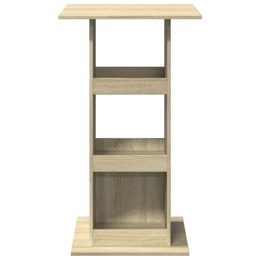 Tavolo Bar Portaoggetti Rovere Sonoma 60x60x102 cm Multistrato