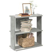 Libreria 3 Ripiani Grigio Cemento 60x30x60 cm Multistrato 860250