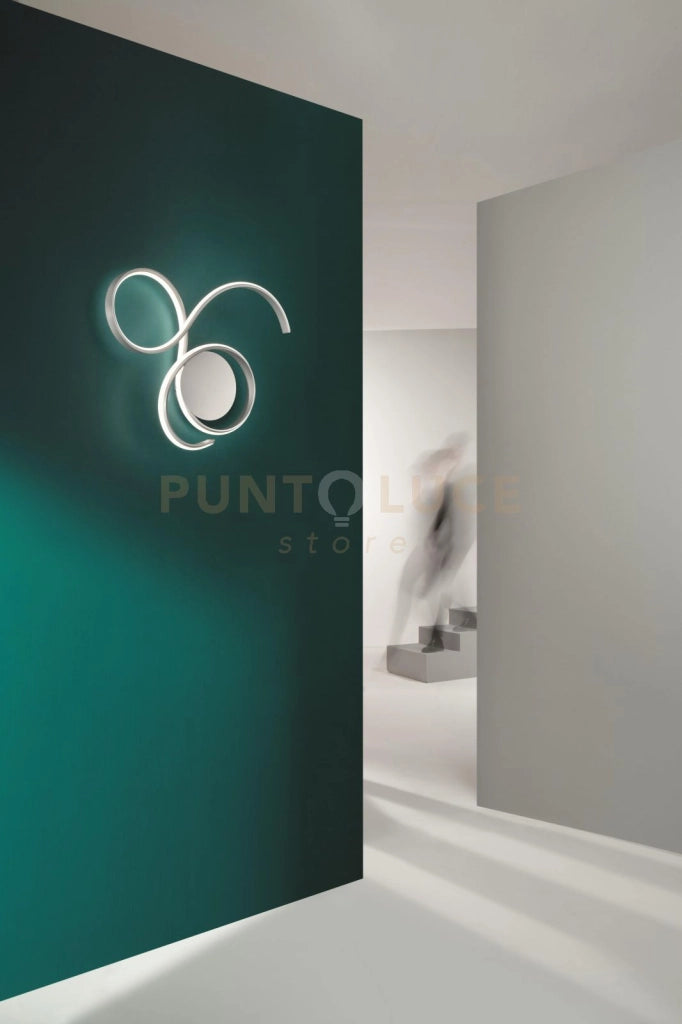 PLAFONIERA TWIST A LED COLORE SILVER 3000k 2050lm 41w DIMMERABILE 49X59CM