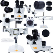 Mikroscopio Stereoscopico Trinoculare Rosfix Jupiter Pro MSJP-T-SDMS1 – Testa Rotante 360° | Zoom 7x-45x