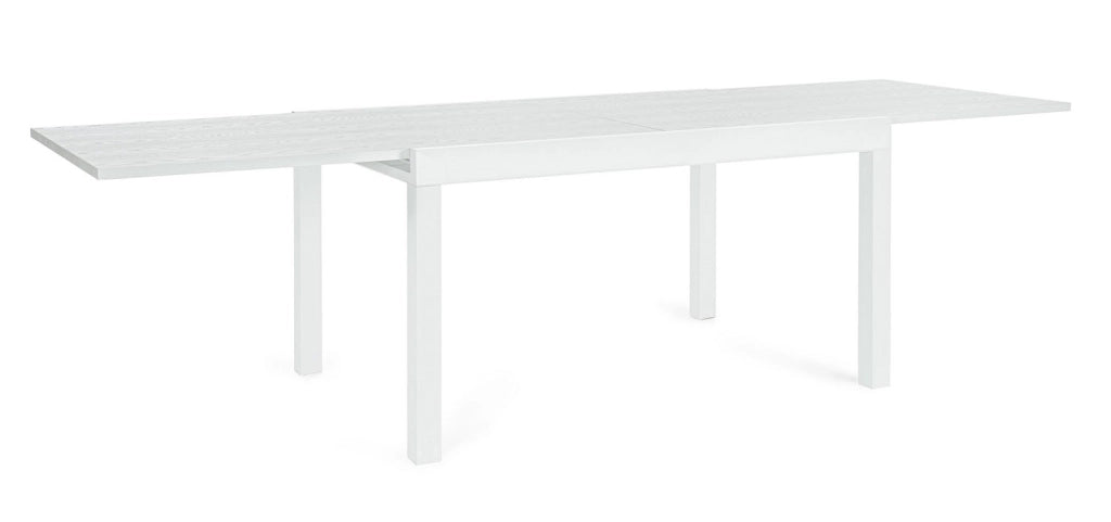 Tavolo Allungabile da Esterno 135-270x90x75h cm in Alluminio Cliv Bianco