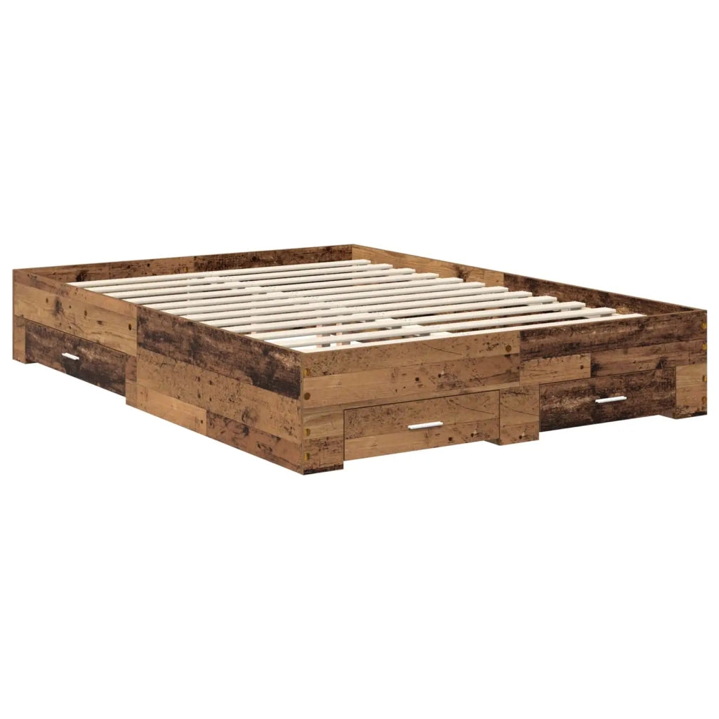 Struttura del letto con cassetto con testiera-Letto con Cassetti e Testiera Legno multistrato 278302