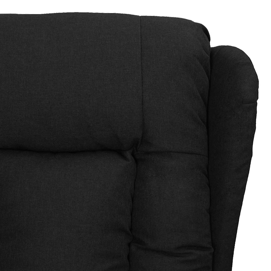 Divano Sedia-Poltrona Reclinabile in Tessuto Nero 581267
