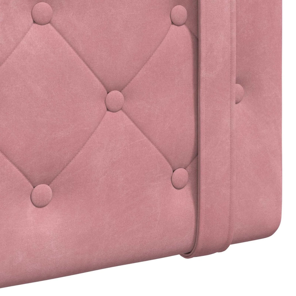 Testiera | Testata sospesa Con luce LED Rosa Velluto