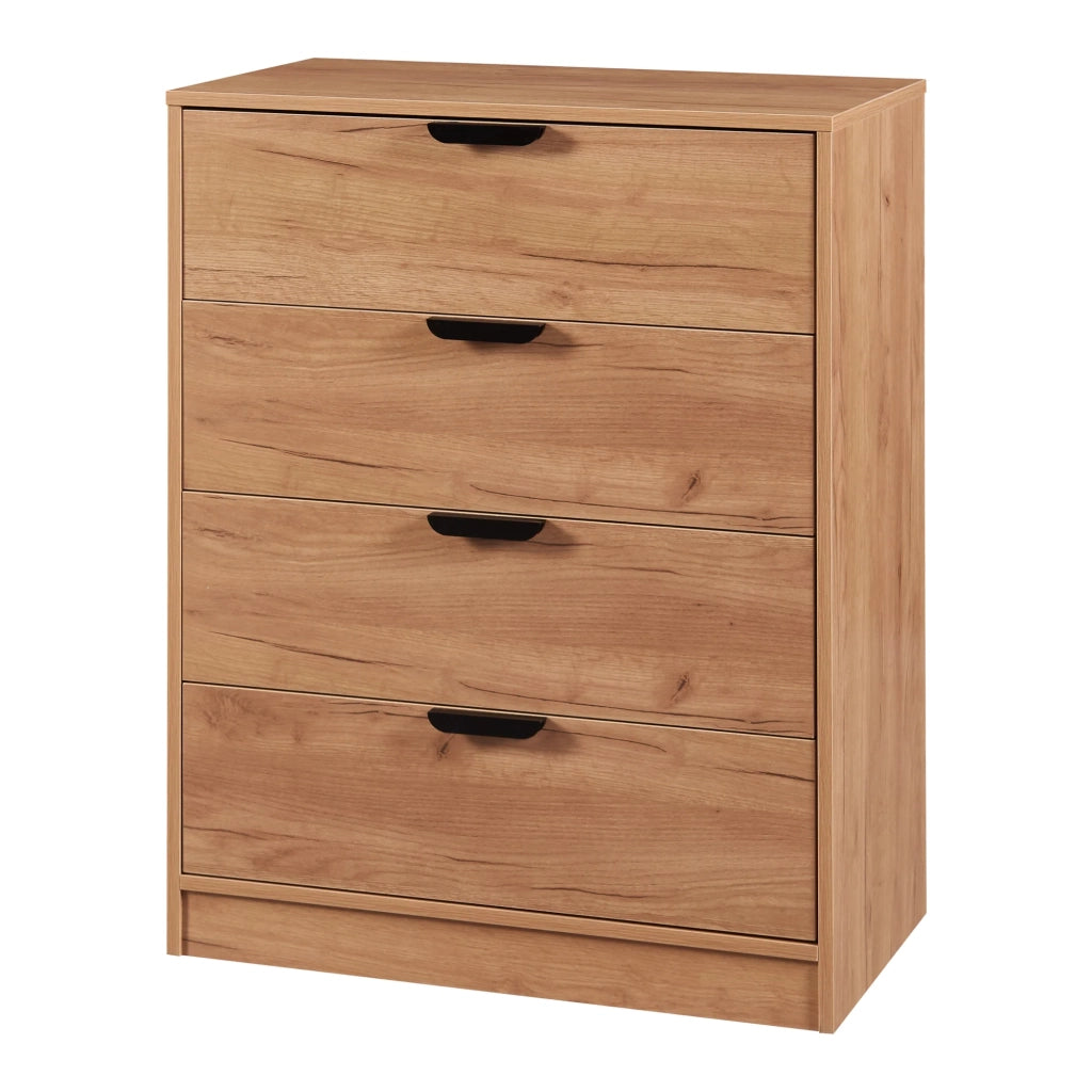Cassettiera pratico mobile contenitore per ingresso soggiorno camera da letto MDF 90 x 70 x 40 cm effetto rovere 03_0009317