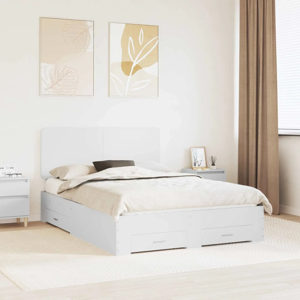 Struttura del letto Bianco 140 x 190 cm Legno multistrato 3412783