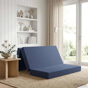 Divano Letto Pieghevole 160 x 67 x 45 cm Blu 900237