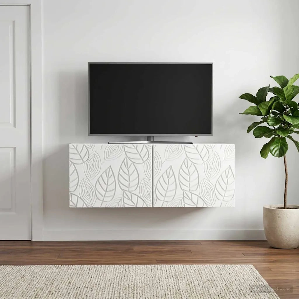 Mobile Porta TV da Muro 78,5 x 31 cm Bianco 898885
