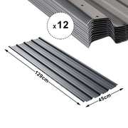Set di 12 fogli trapezoidali, antracite