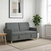 Divano con Storage Grigio Scuro 152 x 78 x 87 cm Poliestere 42036920