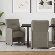 Sedie da Pranzo con Ruote 2 pcs Grigio 57 x 67 x 95 cm