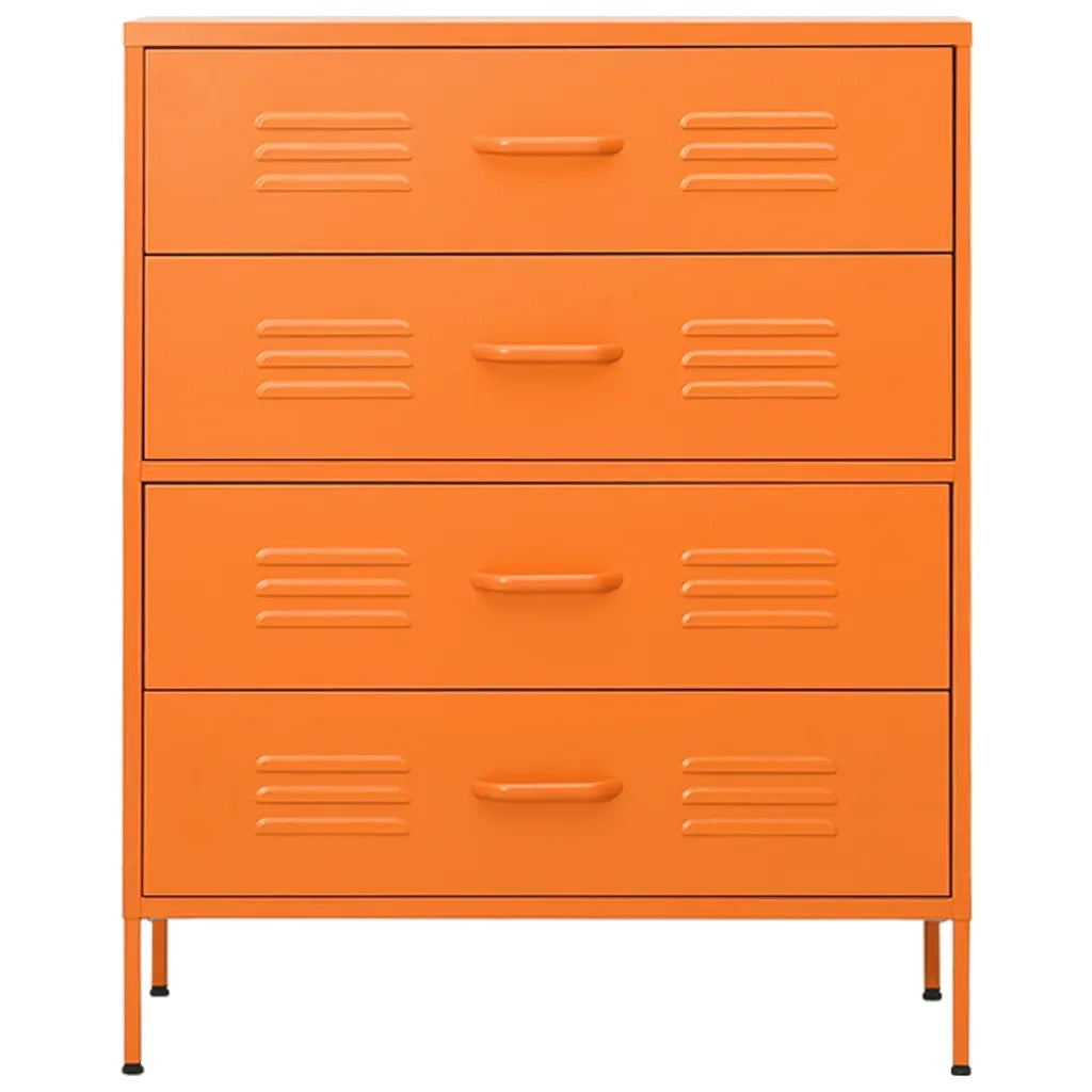 Cassettiera Arancione 80x35x101,5 cm in Acciaio cod mxl 64687