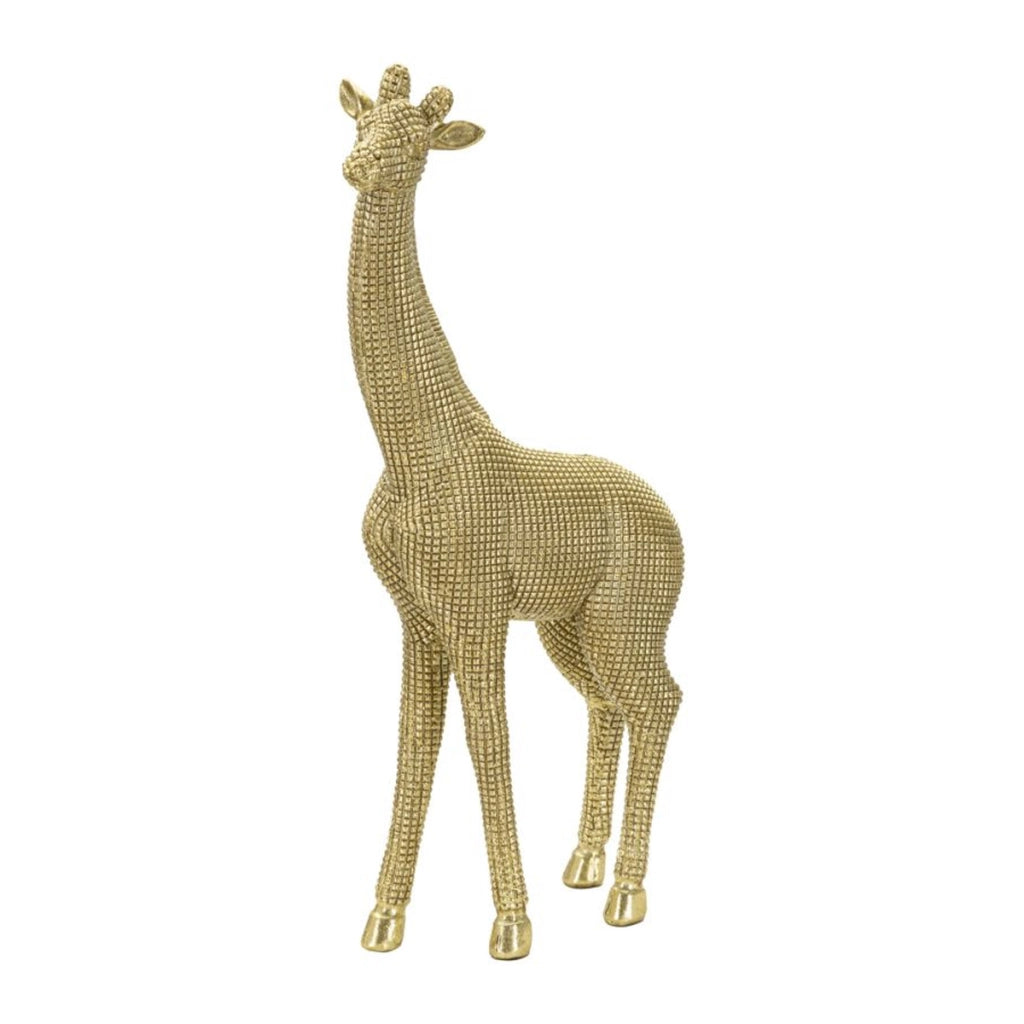 Scultura Giraffa 1, Oro, Poliresina, 19,8x8x40 cm